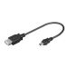 Adapter kabl miniUSB m - USB A f 0.2m 95006