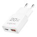 LogiLink punjač 20W GaN, USB-C + USB-A, bela