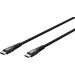 Goobay USB C - USB C Supersoft kabl 2 m, crni - 60W punjenje, tekstilni oplet