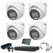 HikVision komplet 4 turret kamere sa mikrofonom 5Mpix i prepoznavanjem lica