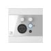 Audac WP225/W - Zidni mikser mikrofon, line i Bluetooth 80×80mm, beli, EU