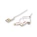 Secomp Roline USB 2.0 kabl 3u1 Micro/Lightning/Type-C 1m