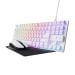 Trust GXT794W – gejming set tastatura, miš i podloga, beli