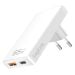 LogiLink Slim GaN punjač 65W PD, USB-C + USB-A