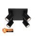 OSRAM 4xGU10 - Nadgradna spot lampa crna, aluminijum/čelik, IP20, maks. 4x6W