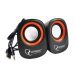 Gembird SPK-107 stereo zvučnici 2x3W, Orange/Black