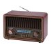 Prosto NS-8075BT/B - retro Bluetooth radio sa RGB osvetljenjem, AM/FM/SW i punjivom baterijom