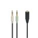 Audio adapter 3.5mm (4pin) f - 2x 3.5mm