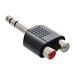 Adapter 6.3mm STm - 2x RCA f AC27