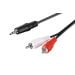 Goobay audio kabl 3,5 mm na 2 RCA, 0,5 m, crni