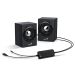 Genius SP-HF385BT - aktivni 2.0 Bluetooth zvučnici sa drvenim kućištem, crno-sivi
