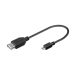 Adapter kabl microUSB m - USB A f 0.2m 95193