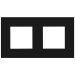 Audac CF45DH/B - Dupli pokrovni okvir 45x45 mm sa kukama, crni