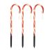 HOME LED dekoracija šećerni štap - set 3 kom., tajmer 6h, visina 350 mm