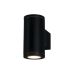 Spoljna zidna lampa 2×GU10 - IP65, aluminijum, crna (bez sijalica)