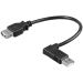 Kabl USB T2.0A/A 0.15m produžni ugaoni 95704