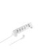 S-Impuls stoni razvodnik 4 utičnice + 2× USB punjač, beli aluminijum, 1,5 m