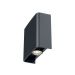 BRAYTRON spoljna zidna CCT LED lampa 2W IP65 - crna, promenljiva boja svetla