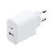 Ugreen X227 - GaN zidni punjač 20 W, USB-A i USB-C, beli