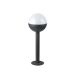 Stubna spoljna lampa E27 - IP44, okrugla, aluminijum crna, 400mm, bez sijalice