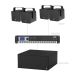 AUDAC FESTA5.4-8X.1 - Komplet ozvučenja: 4× instalacioni zvučnik VIRO5, infra-subwoofer ARCHI10X, pojačalo SMQ500