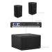AUDAC FORTE106.2-112.1 - Komplet ozvučenja: 2× instalacioni zvučnik VEXO106, infra-subwoofer BASSO112, pojačalo SMQ500