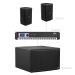 AUDAC FORTE106.2-115.1 - Komplet ozvučenja: 2× instalacioni zvučnik VEXO106, infra-subwoofer BASSO115, pojačalo SMQ750