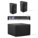 AUDAC FORTE108.2-115.1 - Komplet ozvučenja: 2× instalacioni zvučnik VEXO108, infra-subwoofer BASSO115, pojačalo SMQ750