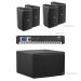 AUDAC FORTE108.4-115.2 - Komplet ozvučenja: 4× instalacioni zvučnik VEXO108, 2× infra-subwoofer BASSO115, pojačalo SMQ750