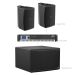 AUDAC FORTE110.2-115.1 - Komplet ozvučenja: 2× instalacioni zvučnik VEXO110, infra-subwoofer BASSO115, pojačalo SMQ750