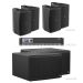 AUDAC FORTE110.4-115.2 - Komplet ozvučenja: 4× instalacioni zvučnik VEXO110, 2× infra-subwoofer BASSO115, pojačalo SMQ1250