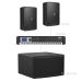 AUDAC FORTE8.2-112.1 - Komplet ozvučenja: 2× instalacioni zvučnik VEXO8, infra-subwoofer BASSO112, pojačalo SMQ750