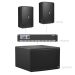 AUDAC FORTE8.2-115.1 - Komplet ozvučenja: 2× instalacioni zvučnik VEXO8, infra-subwoofer BASSO115, pojačalo SMQ1250