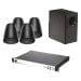 BOSE FreeSpace komplet ozvučenja: 4× viseći zvučnik FS2P, bas modul (subwoofer) FS-3S-B, integrisano pojačalo IZA 2120-HZ