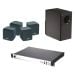 BOSE FreeSpace komplet ozvučenja: 4× satelitski zvučnik FS-3S-S, bas modul (subwoofer) FS-3S-B, integrisano pojačalo IZA 2120-HZ
