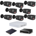 Dahua IP komplet 8 Full-Color bullet kamera 4Mpix crna