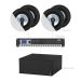 AUDAC SENSO8.4-10X - Komplet ozvučenja: 4× ugradni plafonski zvučnik CELO8I, infra-subwoofer ARCHI10X, pojačalo SMQ500