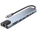 USB-C multihub 8 u 1 HDMI, USB-C, SD/TF card, PD, RJ45
