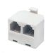 Telefonski razdelnik adapter 1x RJ11 m - 2x RJ11 f TS16-2/WH