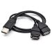 USB-A spliter 1M na 2F KT-USBS201