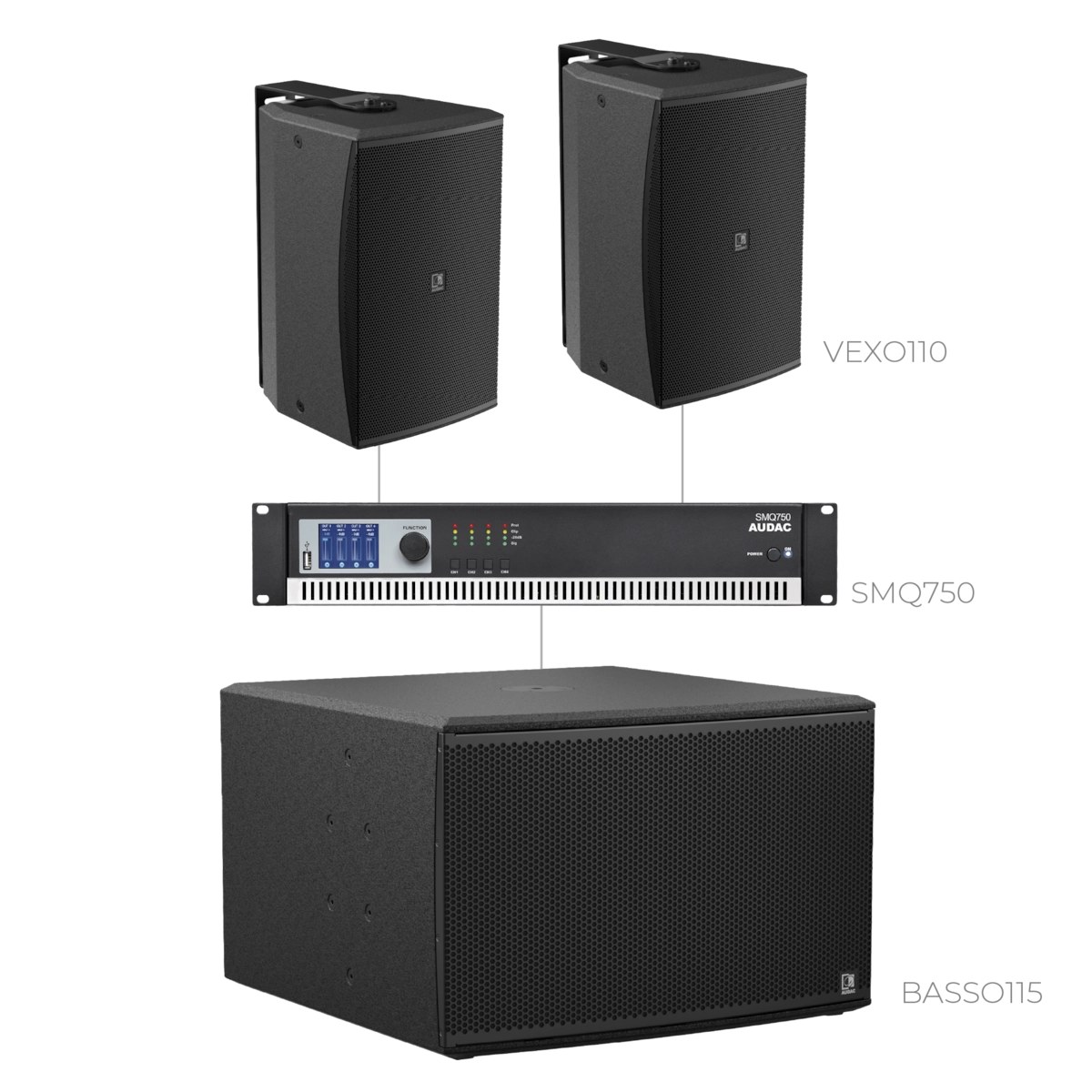 Komplet FORTE110.2-115.1 — Audac FORTE