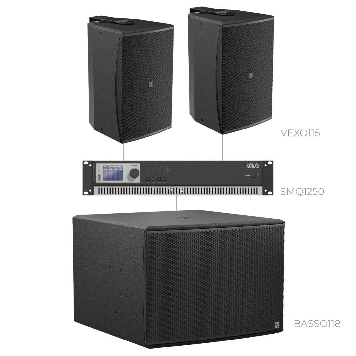 Komplet FORTE115.2-118.1 — Audac FORTE