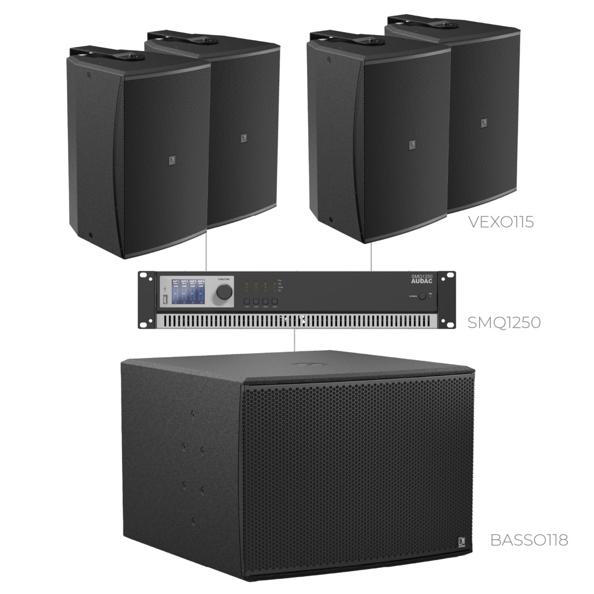 Komplet FORTE115.4-118.1 — Audac FORTE