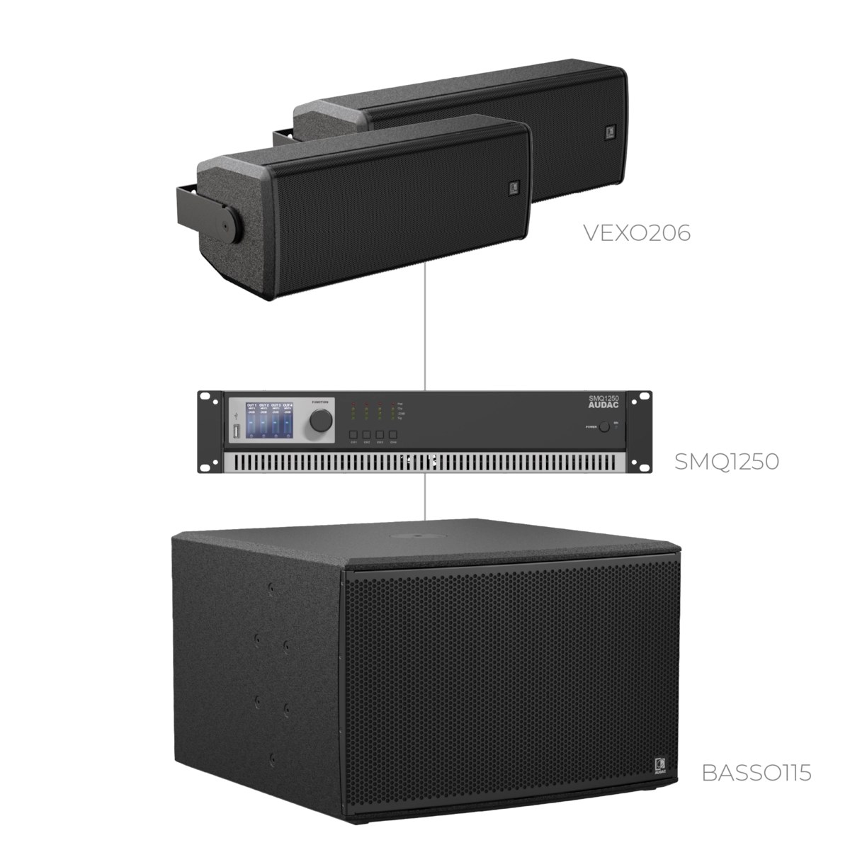 Komplet FORTE206.2-115.1 — Audac FORTE