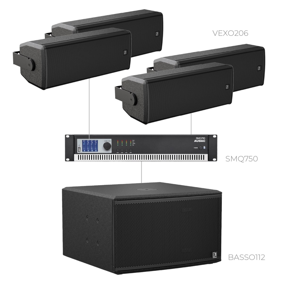 Komplet FORTE206.4-112.1 — Audac FORTE
