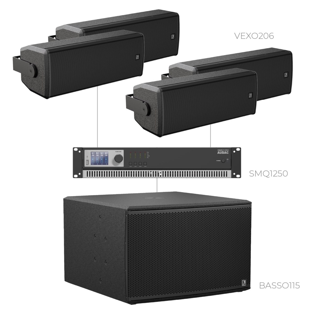 Komplet FORTE206.4-115.1 — Audac FORTE