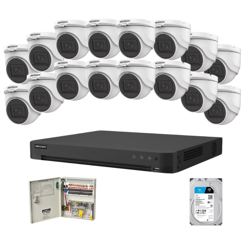 Hikvision komplet 16 turret kamera 2Mpix sa mikrofonom