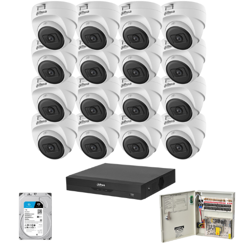 Dahua HDCVI komplet 16 eyeball kamera 2Mpix