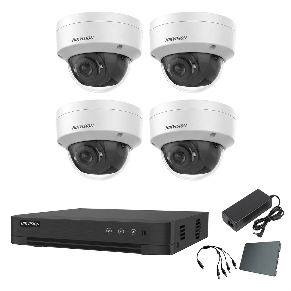Hikvision komplet 4 dome kamere 8Mpix