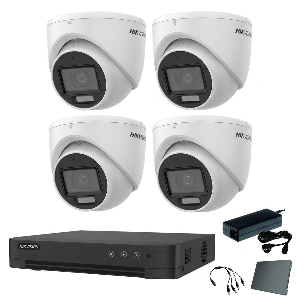 Hikvision komplet 4 turret kamere 8Mpix